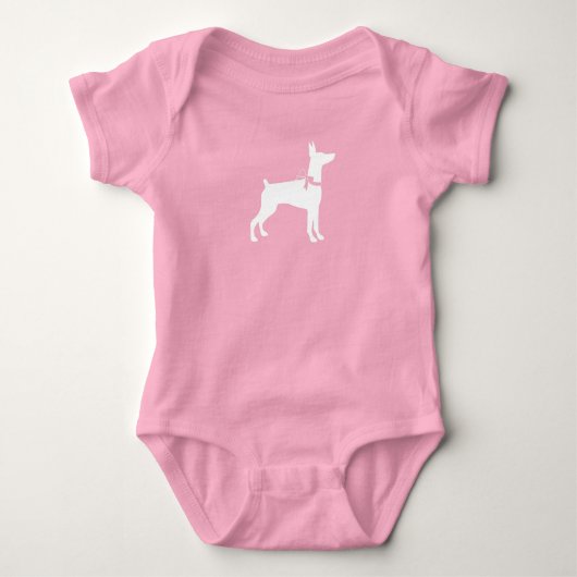 Dobermann Baby Shower Hond Romper (Voorkant)