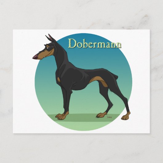 dobermann briefkaart (Voorkant)