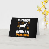 Dobermann-cadeau | Superieure Duitse techniek Kaart (Gele Bloem)