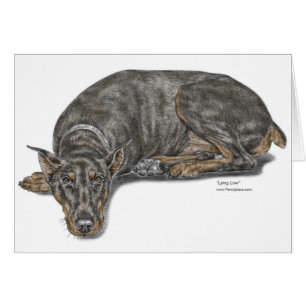 Dobermann de regard coupable triste