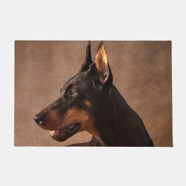 Dobermann - Doberman Pinscher Deurmat (Voorkant)