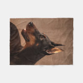 Dobermann - Doberman Pinscher Fleece Deken (Voorkant (Horizontaal))