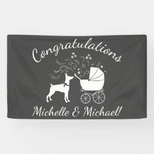 Dobermann Dog Baby shower Puppy Dobie Pinscher Spandoek