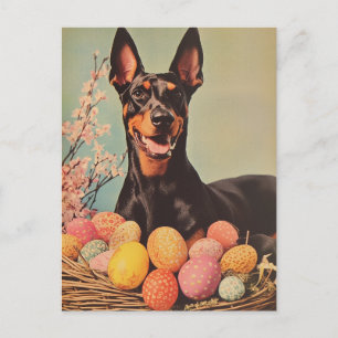 Dobermann Easter Briefkaart