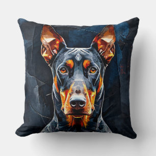 Dobermann Elegantie Gloed Moderne Hond Liefhebber Kussen