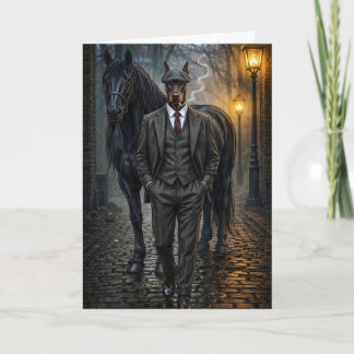 Dobermann Gangster Blank Kaart