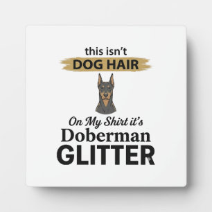 Dobermann Glitter Grappige Hond Liefhebber Vintage Fotoplaat