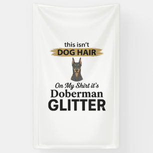 Dobermann Glitter Grappige Hond Liefhebber Vintage Spandoek