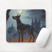 Dobermann Halloween Griezelen Muismat (Met muis)