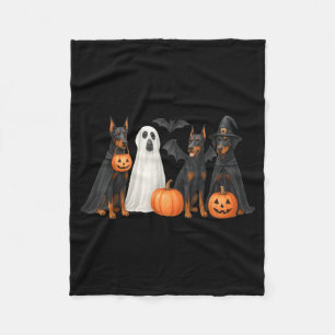 Dobermann Halloween Kostuum Fun Dobermann Hallowee Fleece Deken