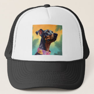 Dobermann hawaii-pet trucker pet