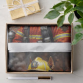 Dobermann hond als brandweerman - tissuepapier (Geschenk)