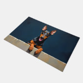Dobermann Hond Deurmat Kunst (Schuin)