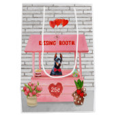Dobermann-hond Valentijnsdag Kusstand Medium Cadeauzakje (Achterkant)
