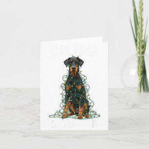 Dobermann honden kerst ik ben goed alles is goed kaart
