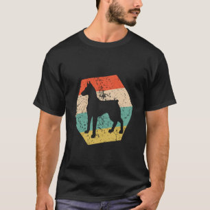 Dobermann hondenras retro distressed zeshoek t-shirt