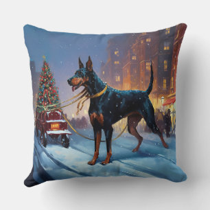 Dobermann Kerst Feestelijke Periode Kussen