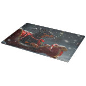 Dobermann Kerstfeest Snijplank (Hoek)