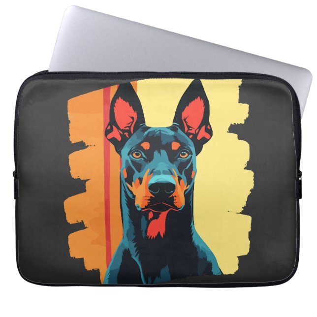 Dobermann Laptop Sleeve (Voorkant)
