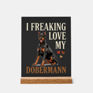 Dobermann Liefhebber Hondenliefhebber Acryl Bord