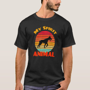 Dobermann Mijn Spirituele Dier Hond Retro T-shirt
