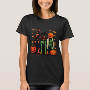 Dobermann Mummie Geest Heks Grappig Hond Kostuum T-shirt
