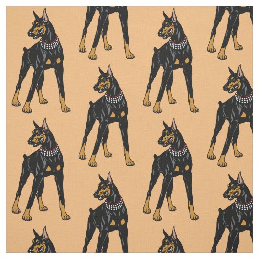 Dobermann ou Doberman Pinscher chien tissu (Échantillon)