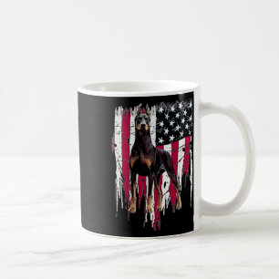 Dobermann Pincher Amerikaanse Vlag VS Geweldig Koffiemok