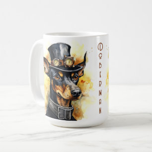 Dobermann Pincher Steampunk Hond Koffiemok