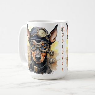 Dobermann Pincher Steampunk Hond Koffiemok
