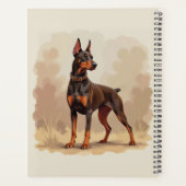 Dobermann Pinscher Chien Marron Rouille Rouge (Dos)