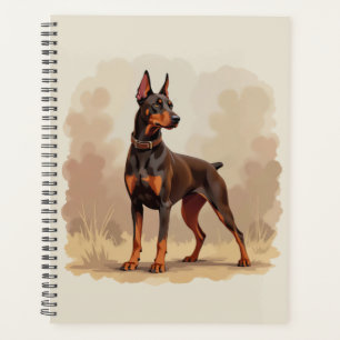 Dobermann Pinscher Chien Marron Rouille Rouge