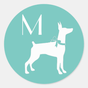 Dobermann Pinscher Dog Puppy Dobie Ronde Sticker