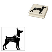 Dobermann Pinscher Dog Puppy Dobie Rubberstempel (Gestempeld)