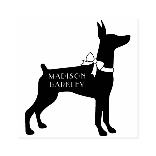Dobermann Pinscher Dog Puppy Dobie Rubberstempel (Afrduk)
