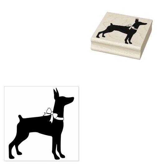 Dobermann Pinscher Dog Puppy Rubberstempel (Gestempeld)
