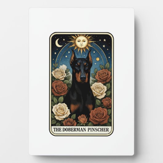 Dobermann-pinscher Fotoplaat (voorkant)