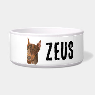 Dobermann Pinscher keramische huisdierkom Voerbakje