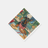 Dobermann Pinscher Kerstbakfeest Kerstmis Servet (Hoek)