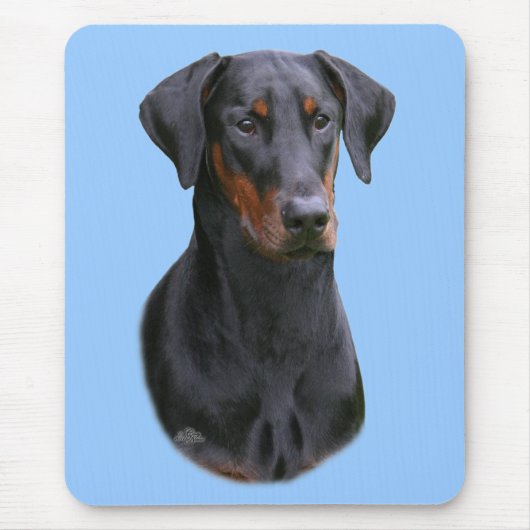 Dobermann Pinscher Natural ear mousepad Muismat (Voorkant)
