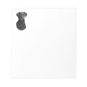 Dobermann Pinscher oreille naturelle Bloc-notes
