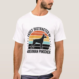 Dobermann Pinscher Vintage Sunset Grafisch T-shirt