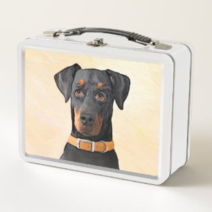 Dobermann Pinschergeschilderd origineel kunstwerk
