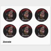 Dobermann Security Ronde Sticker (Vel)