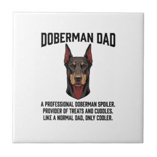 Dobermann Vader Vintage Gravure Hond Liefhebber Sh Tegeltje