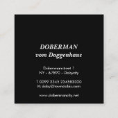Dobermanplein Vierkante Visitekaartje (Achterkant)