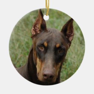 Dobermans Keramisch Ornament