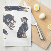 Dobes Doing Dobe Stuff Theedoek (Quarter Fold)