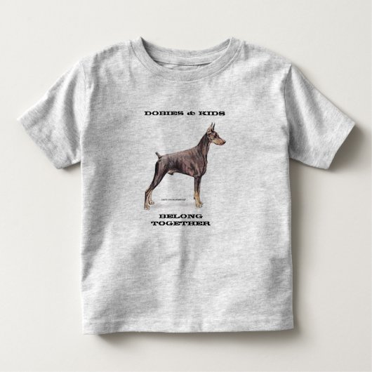 Dobies & Kinder -- Doberman Pinscher Shirts (Voorkant)