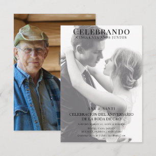 Doble Foto Jong/Oud 50-jarig jubileum Kaart